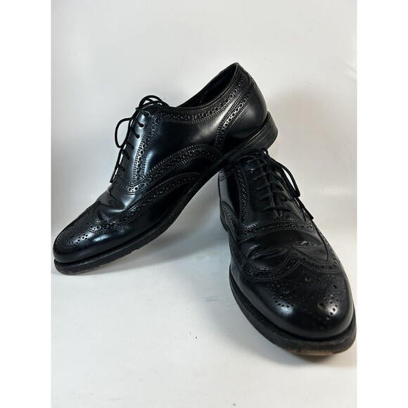 Florsheim Oxford Dress Shoes Mens Size 8D Black Lexington Wingtip Brogue 20381 main image 6